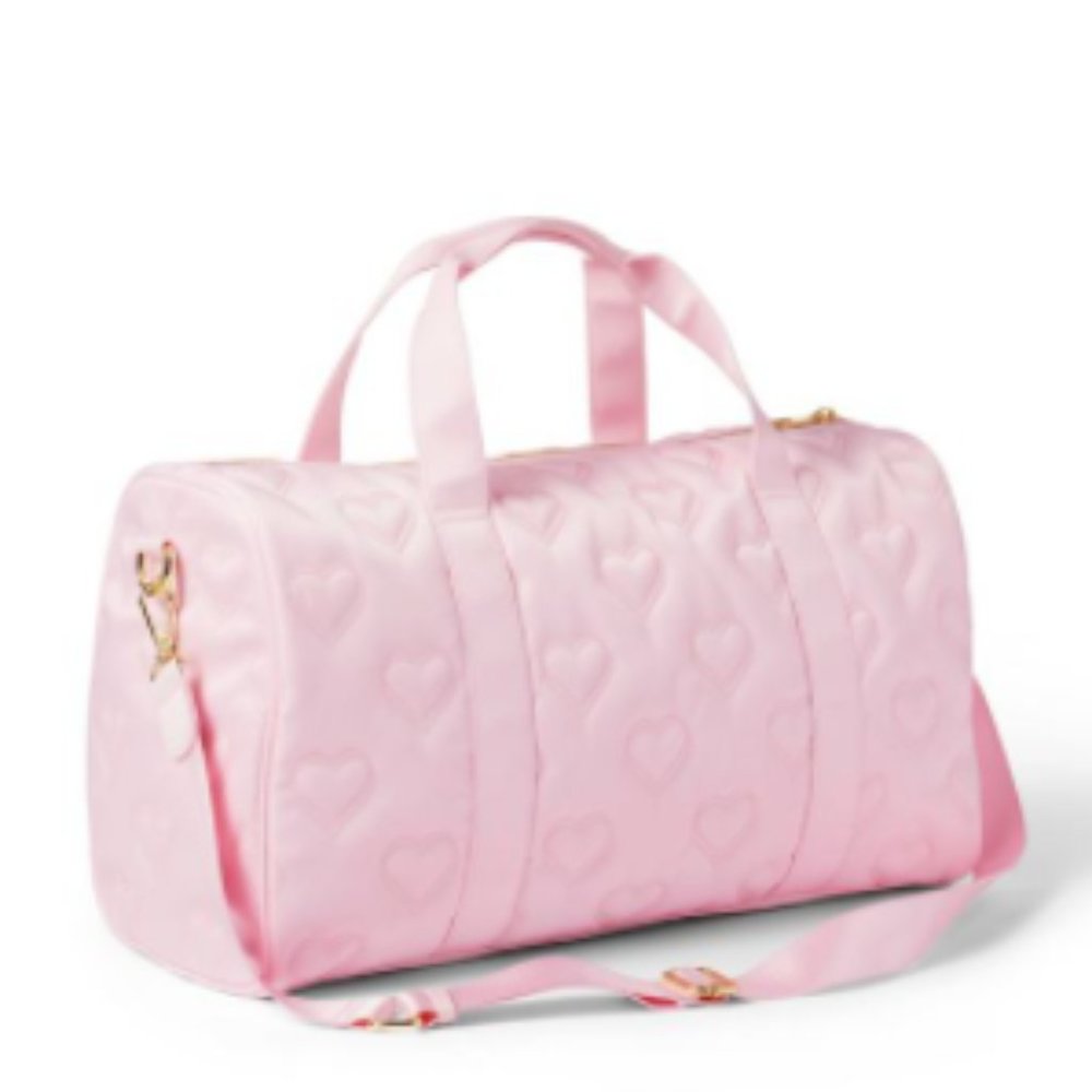 NWT Quilted Hearts Duffle Bag - Stoney Clover Lane x Target Light Pink - Picture 4 of 8